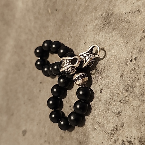 David Yuman Onyx Bead Bracelet with Pave Stones - Picture 5 of 6